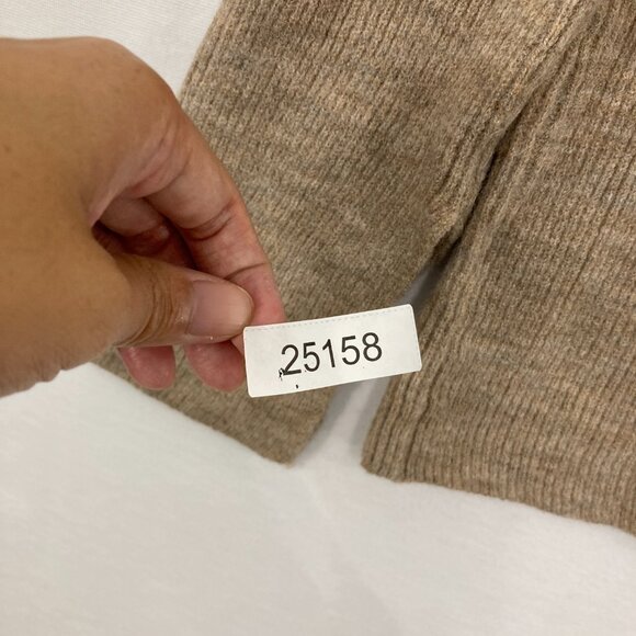 New Easel Medium Light Brown Turtle Neck Cozy Long Sleeve Neutral Sweater - Picture 11 of 11